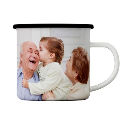 Everyday 12oz Colored Edge Camp-Style Enamel Mug - Image 2