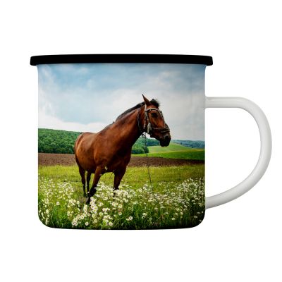 Everyday 12oz Colored Edge Camp-Style Enamel Mug - Image 4