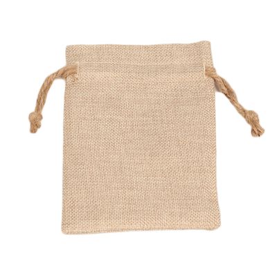 Personal Faux Burlap Drawstring Bag