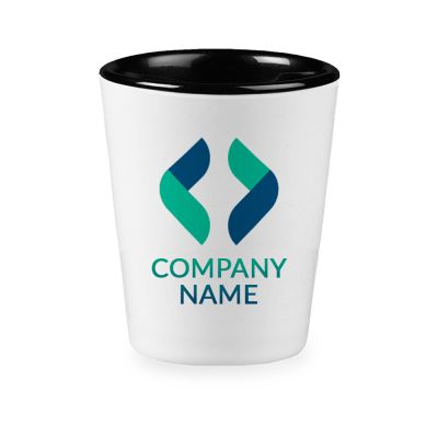 Promotional 2oz White Shot Glass Inner Color