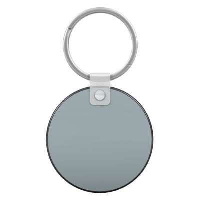 Large Round Faux Leather Personal Key Chain