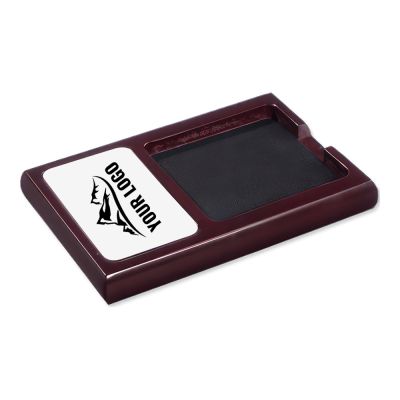Promotional Sticky Note Holder Mahogany Wood