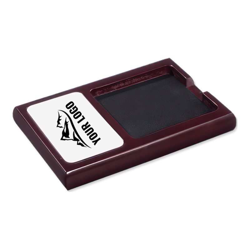 Promotional Sticky Note Holder Mahogany Wood