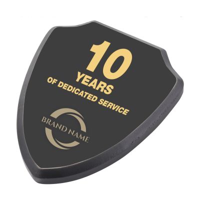 Promotional Shield Plaque with Black Edge