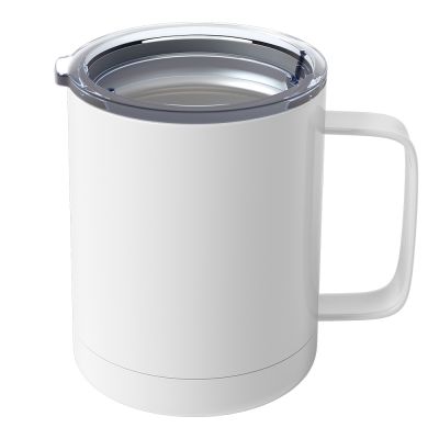 Everyday 10oz White Stainless Steel Coffee Cup With Lid