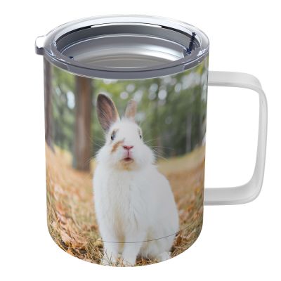 Everyday 10oz White Stainless Steel Coffee Cup With Lid - Image 4