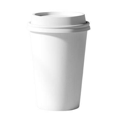 Personal 11oz White Ceramic Tumbler with Lid