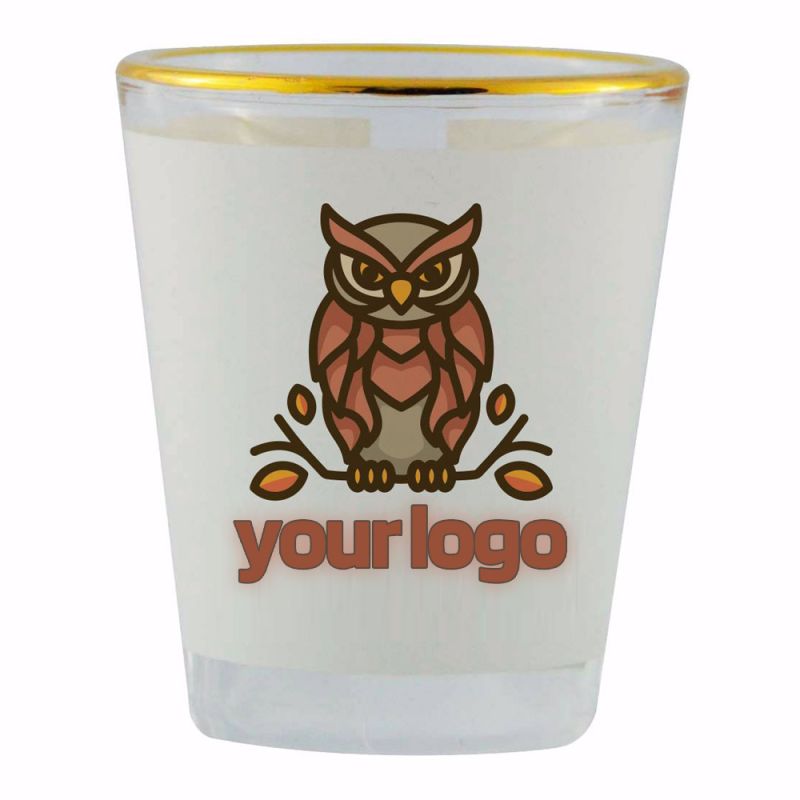 Promotional Gold Rim Shot Glass 1.5oz
