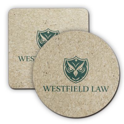 Promotional Textured Coasters Hardboard Round or Square