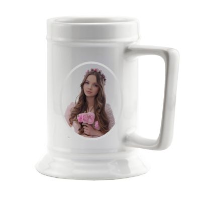 Everyday White Ceramic Stein - Image 2